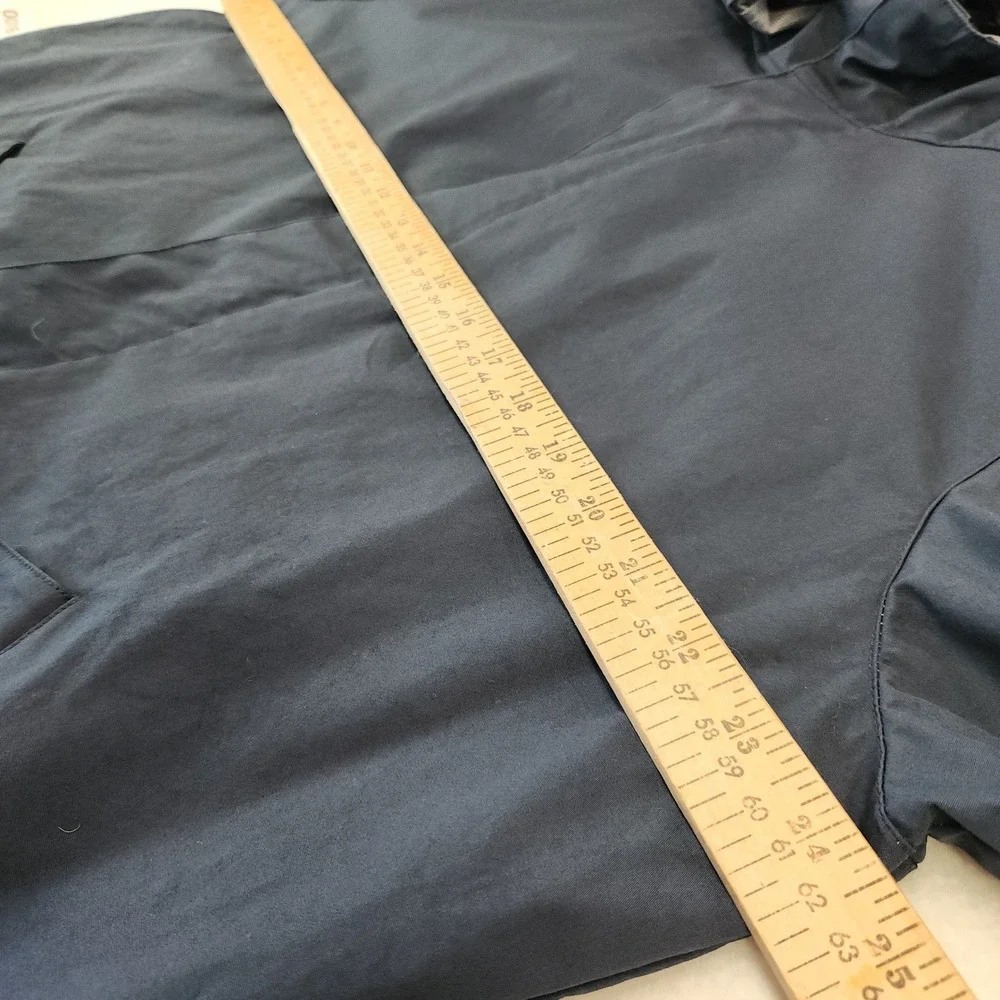 Line of Trade Rain Jacket Navy Blue Mens L Hooded Windbreaker Gorpcore Utility